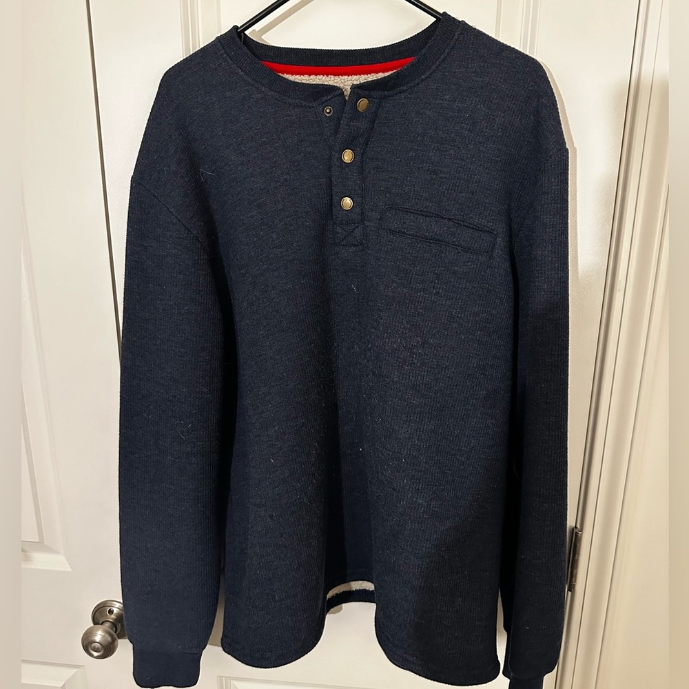 Men’s large Coleman pullover fleece lined sweater